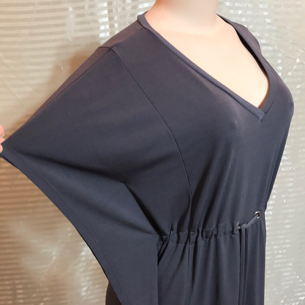 Spense Gray Batwing Dolman Tie Waist Cinched Dress - Picture 15 of 16